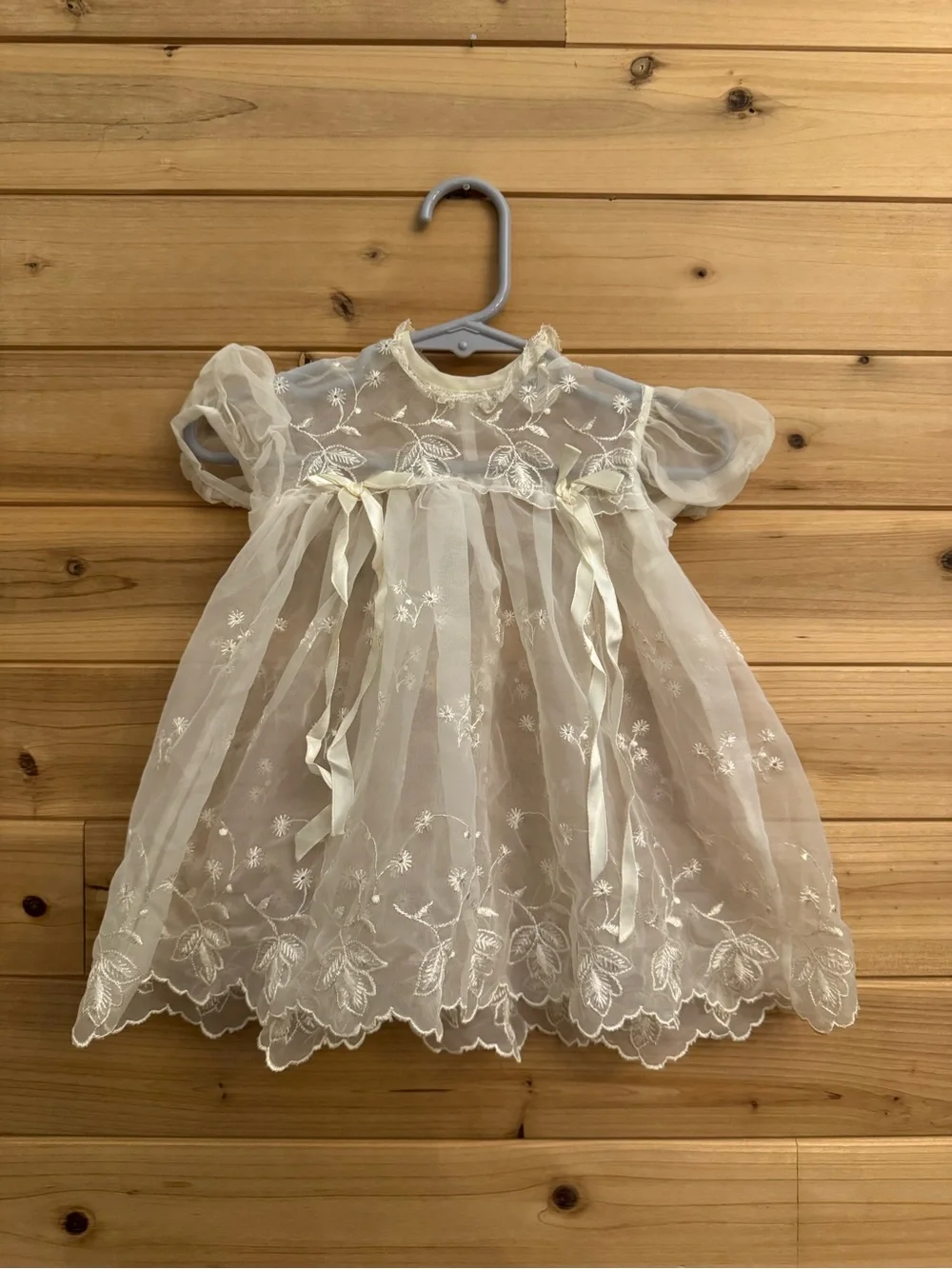Vintage Carol Joy Baby Girl Dress Bundle White Lace Christening Baptism Coquette